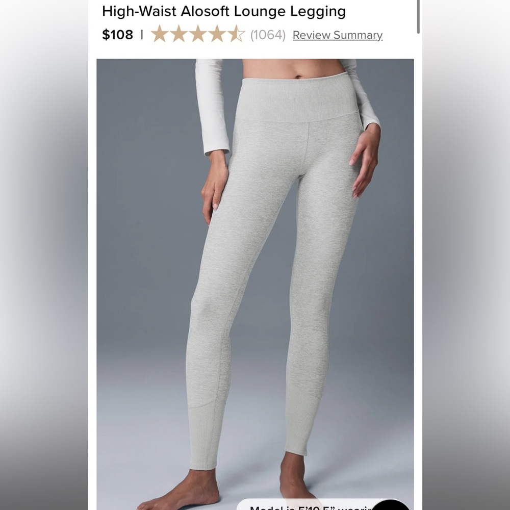 ALO Yoga Heather Blue High-Waist Leggings